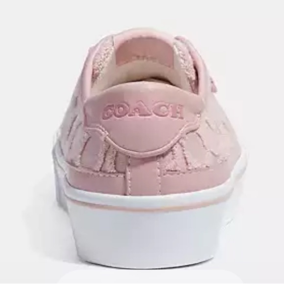 Coach Pink Sneakers Classic Low-Top Design - Picture 6 of 16